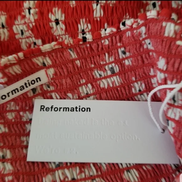 Reformation Jewel Floral Print Sweetheart Neckline Bustier Top Size 12 - Picture 3 of 10